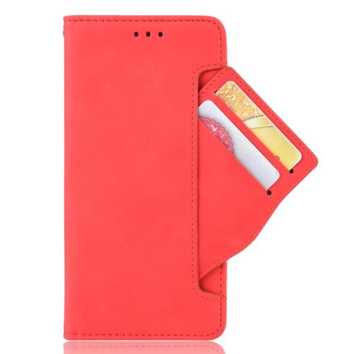 OEM - Asus Zenfone 9 Plånboksfodral PU Läder - Röd