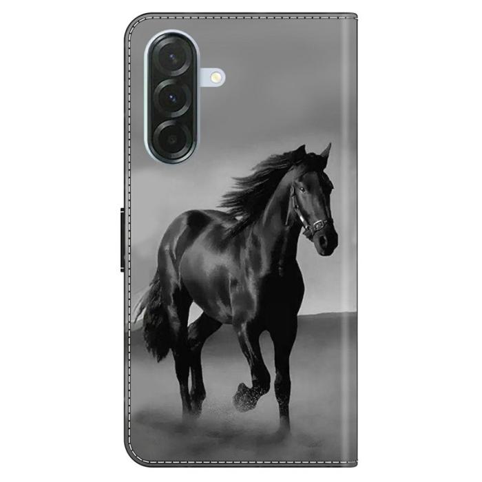 OEM - Samsung Galaxy A37 Plånboksfodral Konstläder Magnetisk Stängning - Svart Häst
