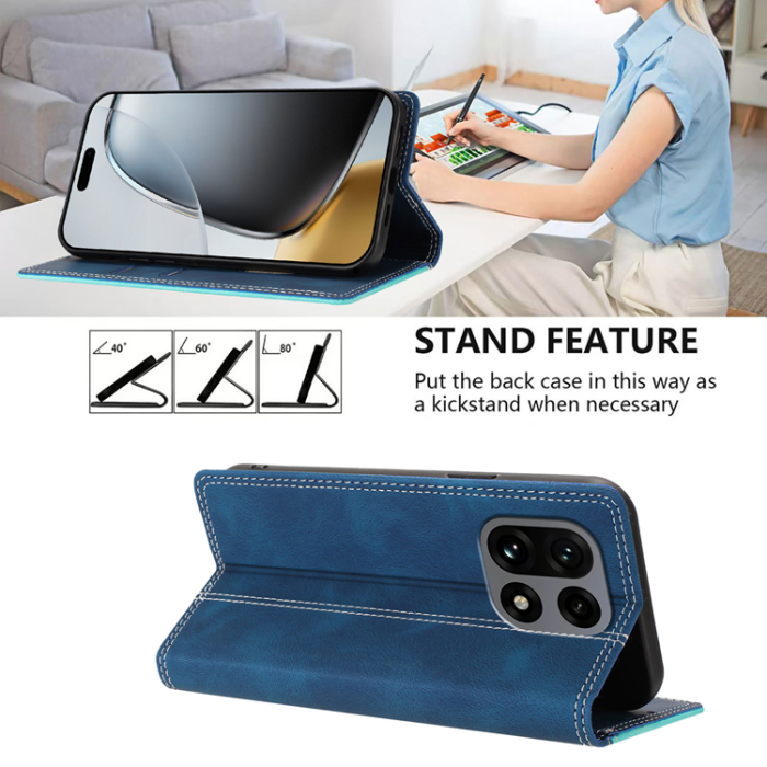 A-One Brand - OnePlus 15 Konstläder Plånboksfodral Färg Splicing RFID-Skydd