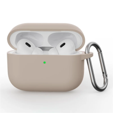 A-One Brand - Airpods Pro 3 Skal Silikon med Karbinhake - Sand Rosa