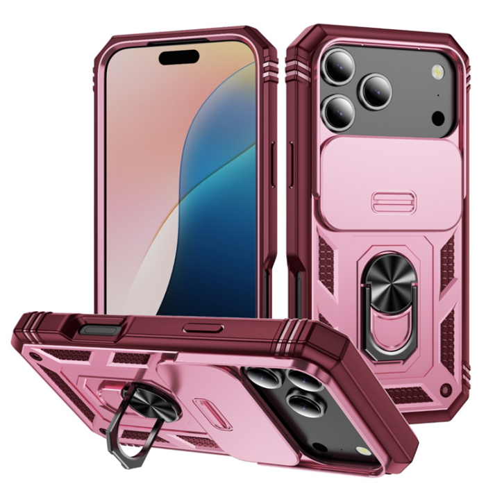 A-One Brand - iPhone 17 Pro Max Mobilskal Slide Camshield Kickstand