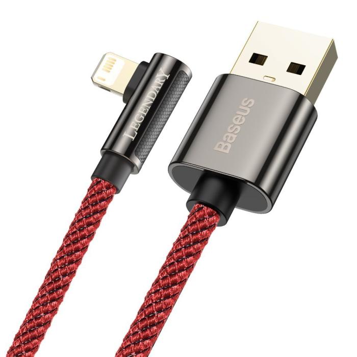 UTGATT5 - Baseus Lightning Kabel USB 2.4A 1m - Röd