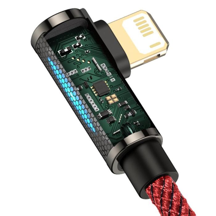 UTGATT5 - Baseus Lightning Kabel USB 2.4A 1m - Röd