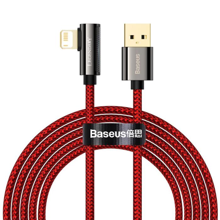 UTGATT5 - Baseus Lightning Kabel USB 2.4A 1m - Röd