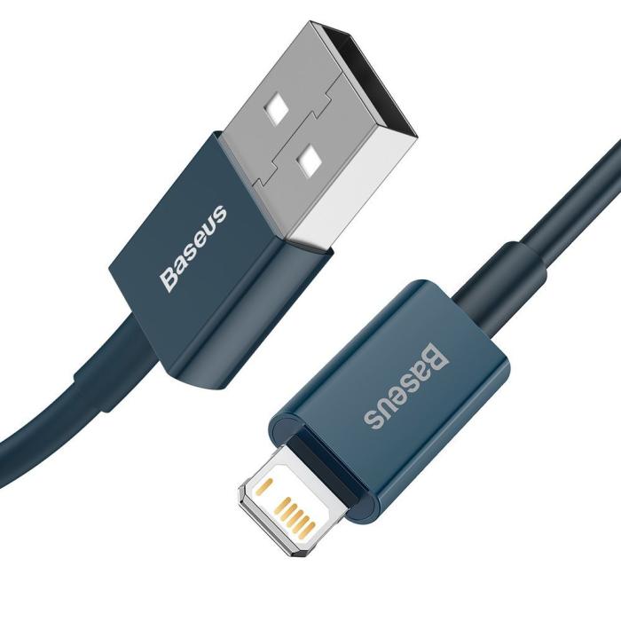 BASEUS - Baseus Superior USB-A till Lightning kabel 1m - Blå