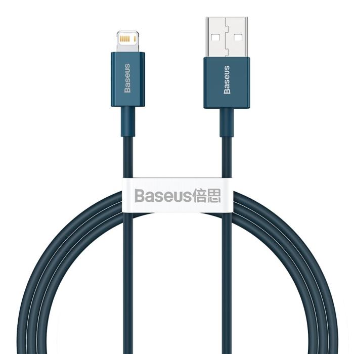BASEUS - Baseus Superior USB-A till Lightning kabel 1m - Blå