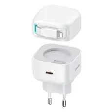 USAMS - USAMS Väggladdare 35W Gan 1xUSB-C med Lightning kabel (endast huvud) - vit
