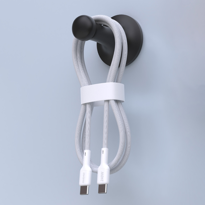 Dudao - Dudao USB-C till USB-C kabel 240W 1.2m L9C Max - Vit