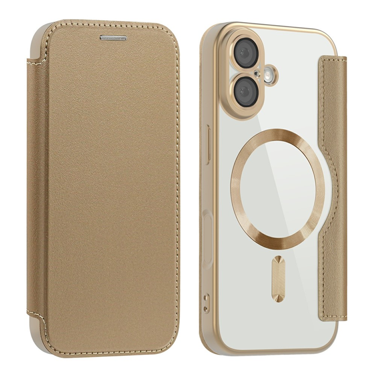 AMORUS iPhone 17 Plånboksfodral MagSafe RFID Blocking - Guld | 2353 | AlltMobil