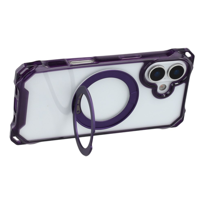 A-One Brand - iPhone 17 Mobilskal MagSafe Ring Kickstand - Lila