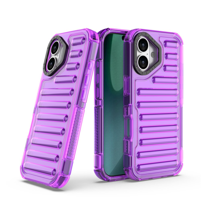A-One Brand - iPhone 17 Mobilskal Stripe Design Detachable - Lila