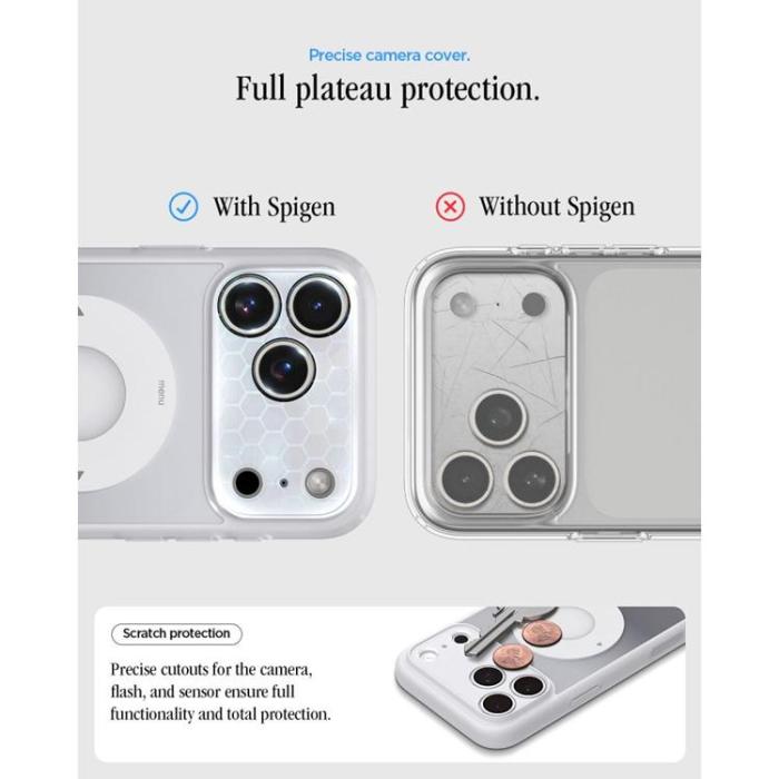 Spigen - Spigen Mobilskal För iPhone 18 Pro/17 Pro Magsafe Ultra Hybrid Classic - Silver