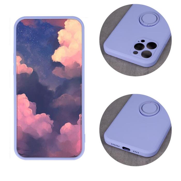 OEM - iPhone 7/8 Plus Skal med Fingerstöd - Lila