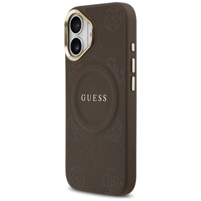 Guess - Guess iPhone 17 Mobilskal Magsafe Peony Hot Stamp - Brun
