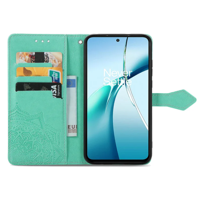 A-One Brand - Xiaomi 15 Ultra Plånboksfodral Mandala Flower Läder - Grön