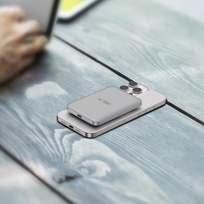 Tech-Protect - Tech-Protect Magsafe Trådlös Powerbank 5000mAh - Titanium