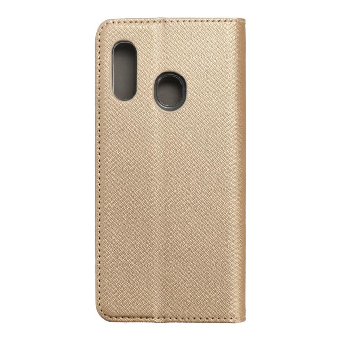 OEM - Smart Plånboksfodral till Samsung A20e Guld
