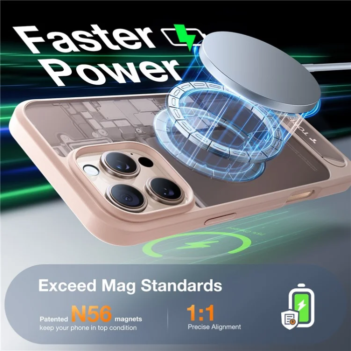 Torras - Torras iPhone 16 Pro Max Mobilskal Magsafe Kickstand - Desert Guld
