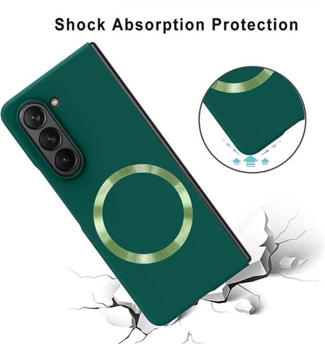 A-One Brand - Galaxy Z Fold 5 Mobilskal Magsafe Skin-touch PC Slim - Mörkgrön