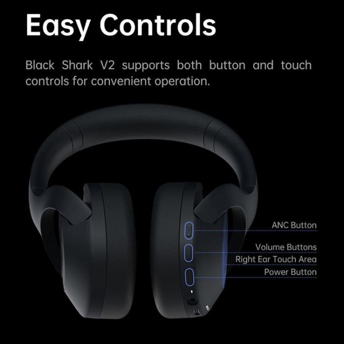 BLACK SHARK - BLACK SHARK Over-Ear Trådlösa Hörlurar Bluetooth ANC V2