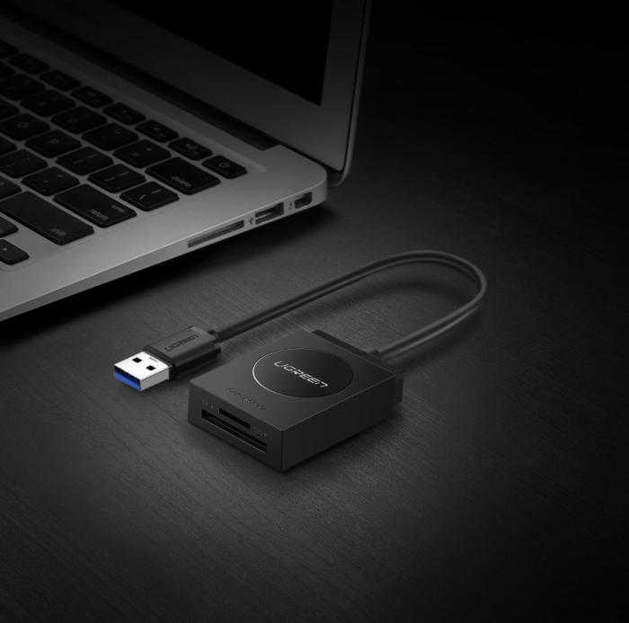 Ugreen - UGreen SD / micro SD Kortläsare till USB 3.0 - Svart