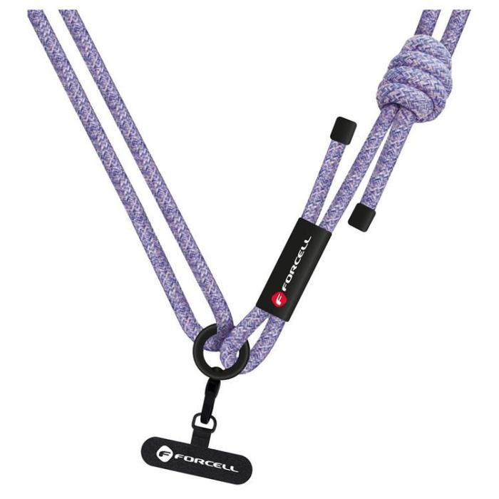 Forcell - Forcell Crossbody Mobilrem Lanyard med Justerbar Längd - Grå