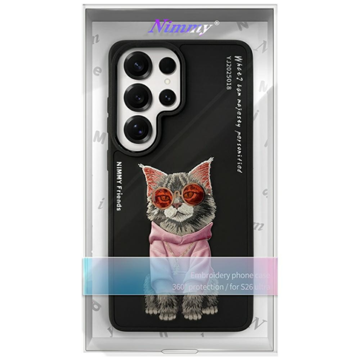 NIMMY - Nimmy Mobilskal För Galaxy S26 Ultra MagSafe Glasses Cool Cat - Svart