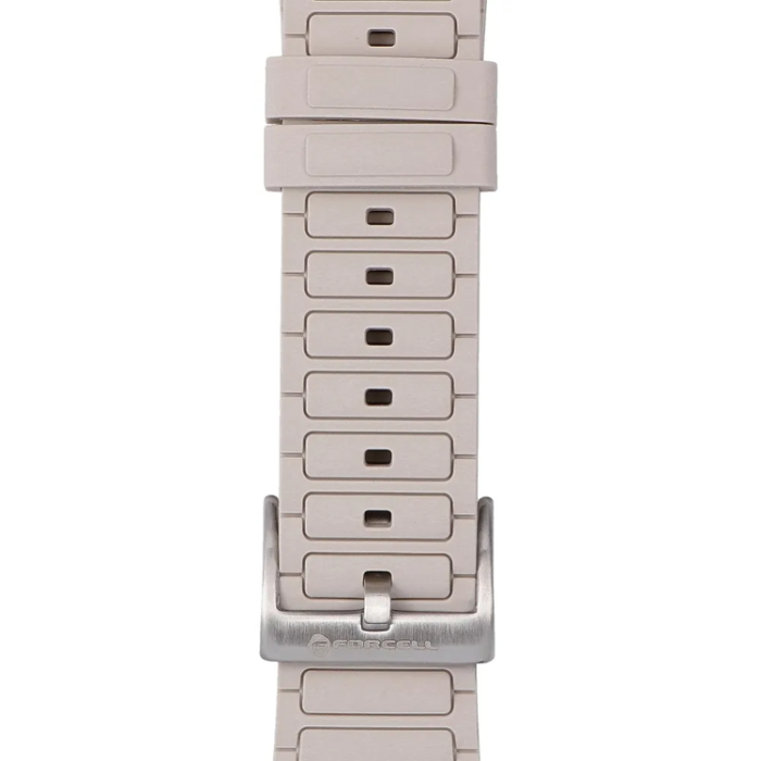 Forcell - Forcell Apple Watch (42/44/45/49) Armband Silikon - Vit