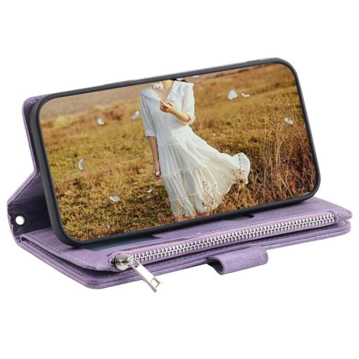 A-One Brand - iPhone 7/8/SE (2022/2020) Plånboksfodral Rhombus Grid - Lila
