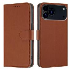 A-One Brand - iPhone 17 Pro Plånboksfodral Solid Color - Kaffe