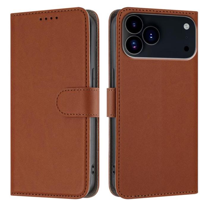 A-One Brand - iPhone 17 Pro Plånboksfodral Solid Color - Kaffe