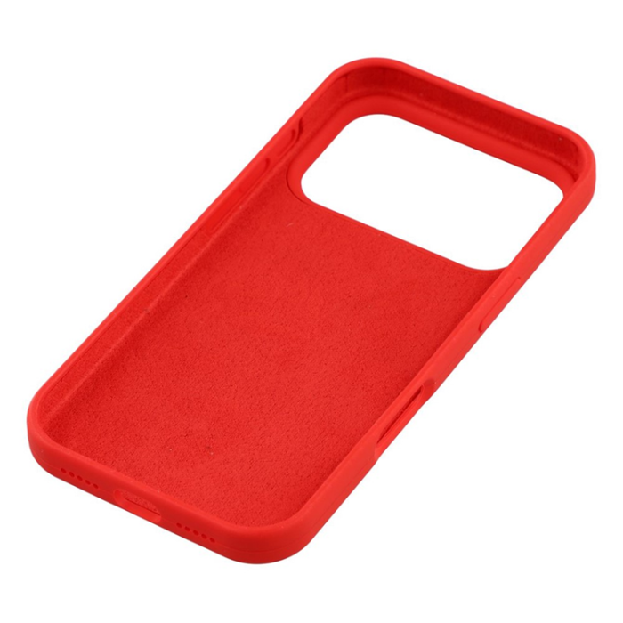 A-One Brand - iPhone 17 Pro Max Mobilskal Solid Silikon Shockproof - Röd