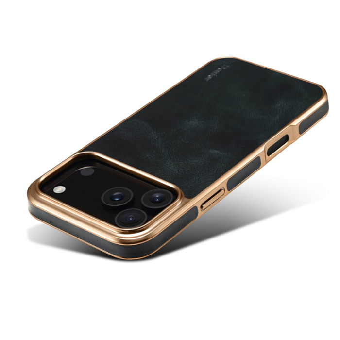 DENIOR - DENIOR iPhone 17 Pro Max Mobilskal Äkta Läder Electroplating