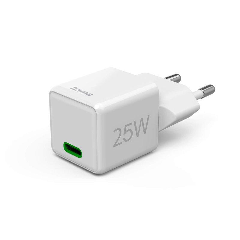 HAMA Mini Snabbladdare USB-C PD 25W Vit