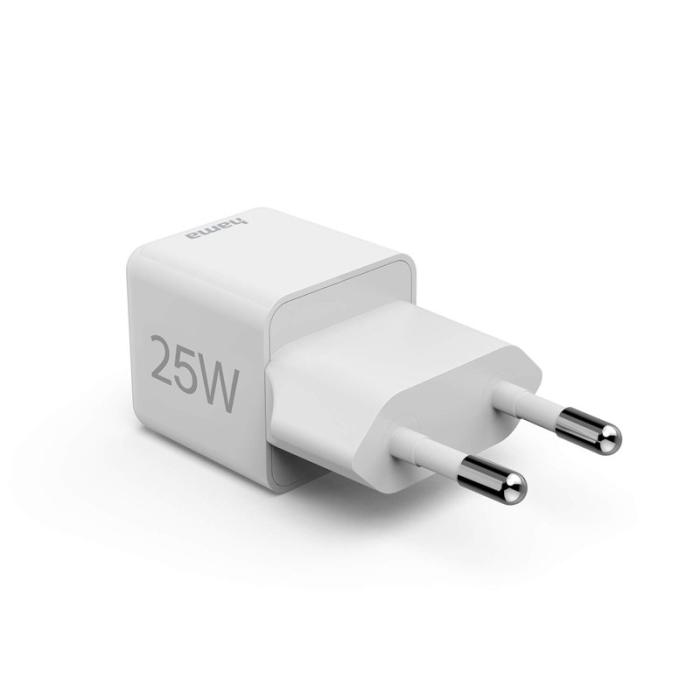 Hama - HAMA Mini Snabbladdare USB-C PD 25W Vit