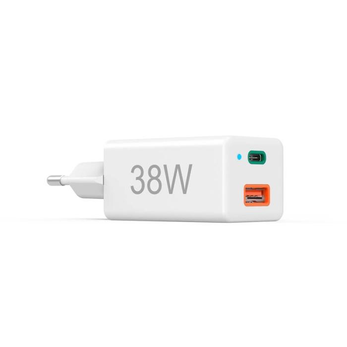 Hama - HAMA Miniladdare USB-C + USB-A Qualcomm 3.0 38W Vit