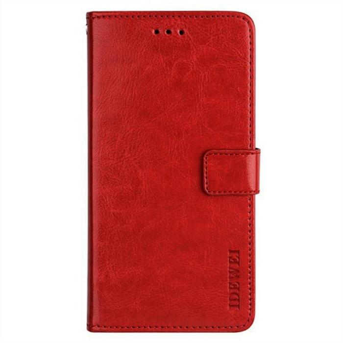 IDEWEI - IDEWEI Mobilfodral för Samsung Galaxy S26 Ultra Konstläder Kickstand - Röd