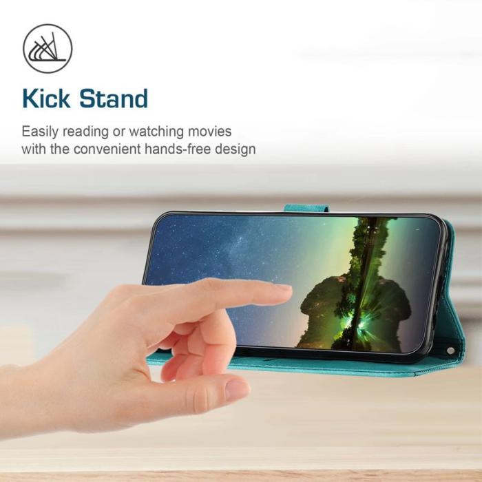 OEM - Mobilfodral för Samsung Galaxy S26 Konstläder med handrem - Grön