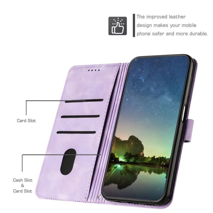OEM - Mobilfodral för Samsung Galaxy S26 Konstläder med handrem - Lila