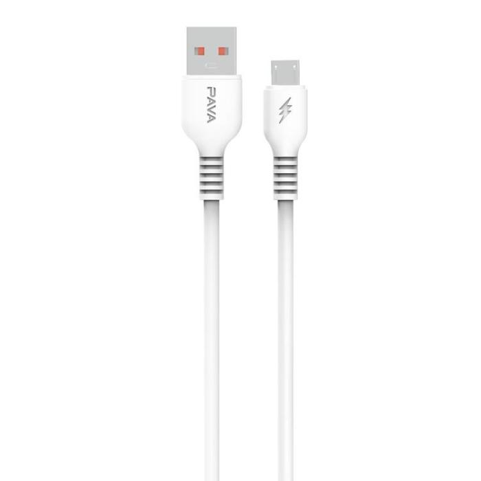 Pavareal - Pavareal Kabel USB Till Micro 100cm - Vit