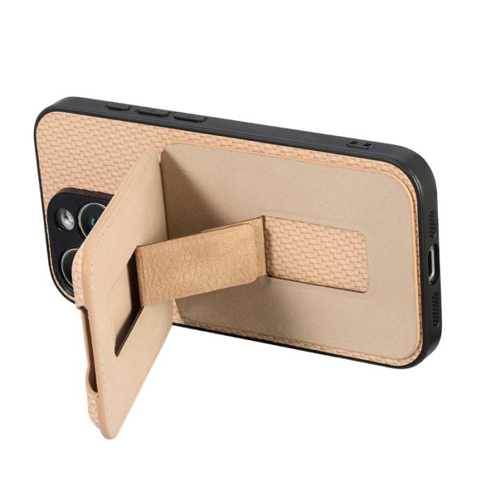 CASENEO - CASENEO Mobilskal för Samsung Galaxy S26 Plus Kickstand Konstläder - Aprikos
