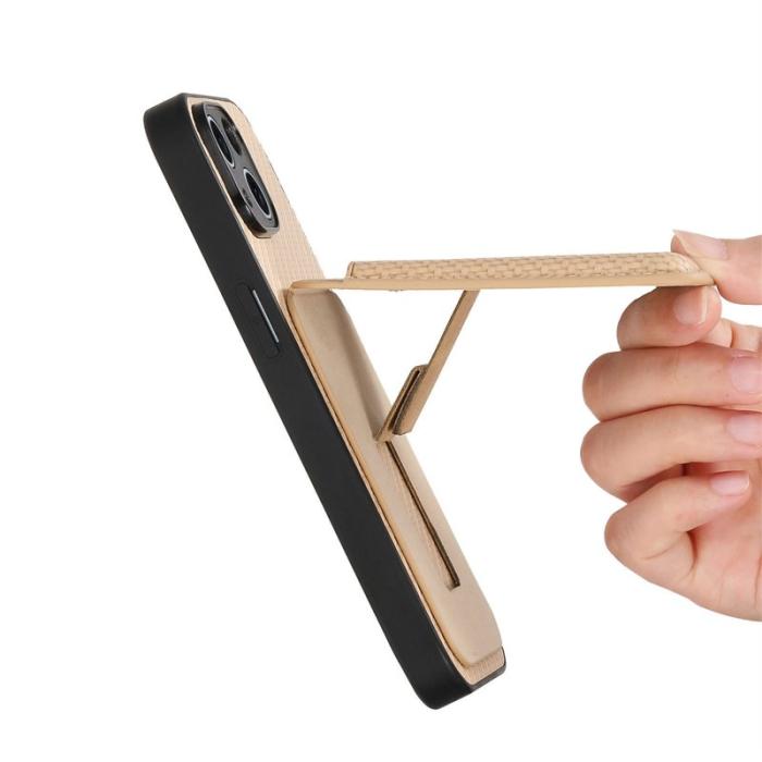 CASENEO - CASENEO Mobilskal för Samsung Galaxy S26 Plus Kickstand Konstläder - Aprikos