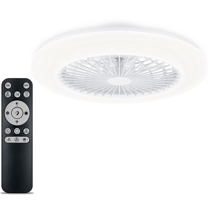 Philips - Philips Amigo Takfläkt med LED-belysning Varm-/kallvitt 4000 lm
