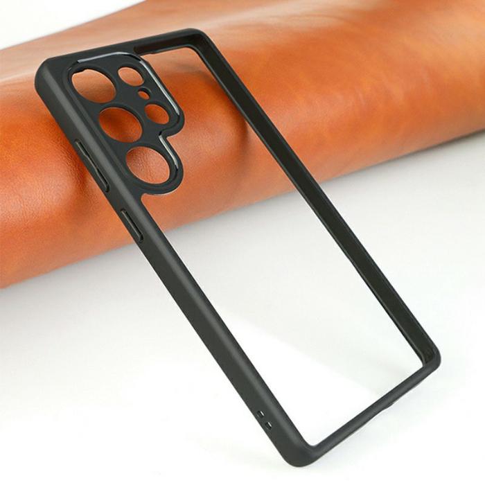 OEM - Mobilskal för Samsung Galaxy S26 Ultra Stöttålig PC + TPU - Svart+Transparent