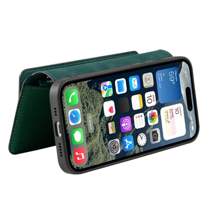 CASENEO - CASENEO MW-02 iPhone 16 Plus Plånboksfodral Konstläder - Grön
