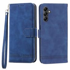 DIERFENG - DIERFENG DF-03 Pl&aring;nboksfodral f&ouml;r Samsung Galaxy A14 5G - Konstl&auml;der - Bl&aring;