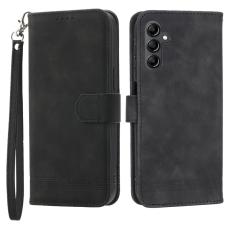 DIERFENG - DIERFENG DF-03 Pl&aring;nboksfodral f&ouml;r Samsung Galaxy A14 5G - Konstl&auml;der - Svart
