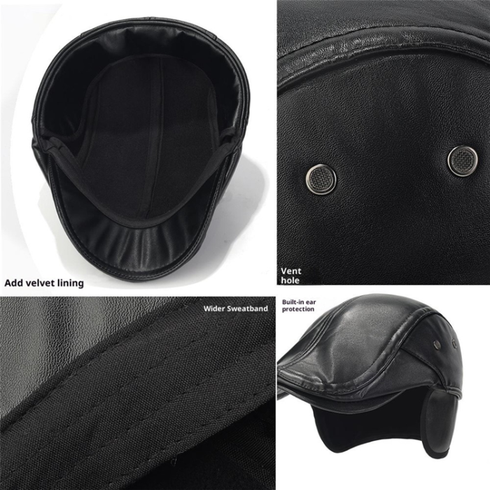 A-One Brand - Keps med öronflikar PU-läder 2025d139