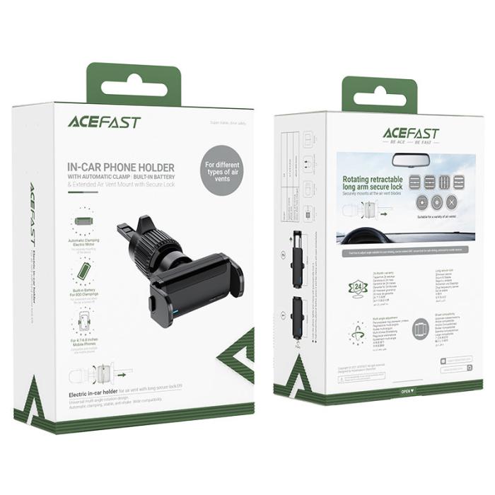 Acefast - Acefast Automatic Bilhållare Ventilationsgaller - Svart