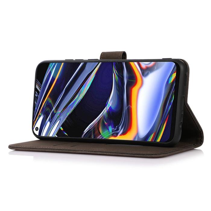 KHAZNEH - KHAZNEH för Samsung Galaxy S25/S24 Plånboksfodral Anti-Scratch Konstläder - Brun